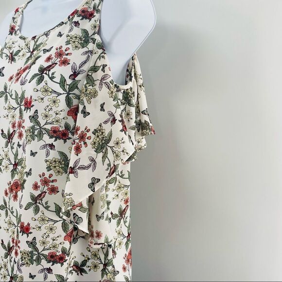 MAX STUDIO Cold Shoulder Floral Blouse - Picture 6 of 9